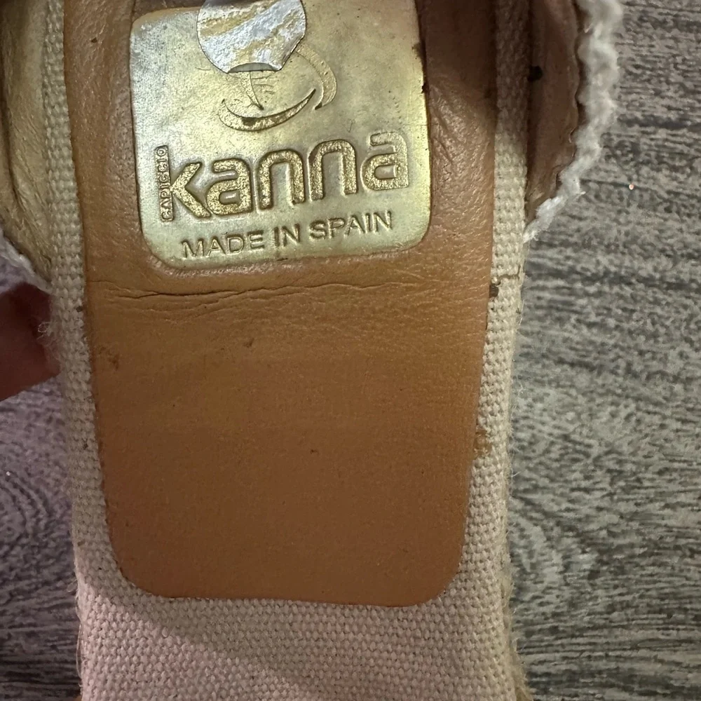 Kanna Brown and‎ Cream Espadrille Wedges